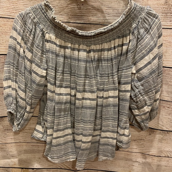 Forever 21 Peasant Striped Blouse - Picture 2 of 5